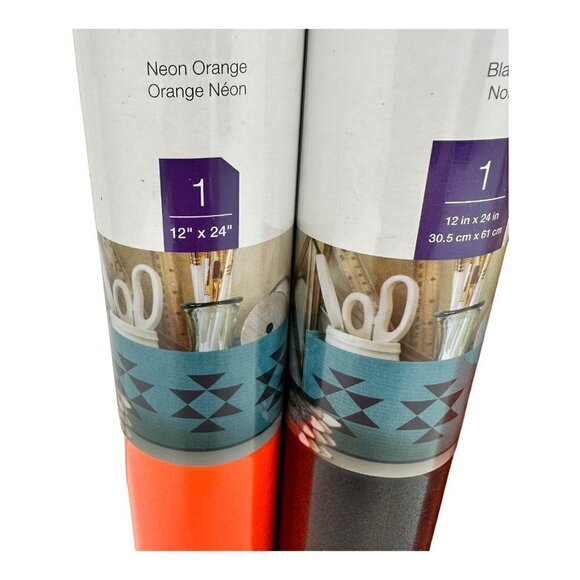 Cricut Vinyl Lot Iron On Permanent Removable Halloween Orange Black HTV Gift - Picture 2 of 9